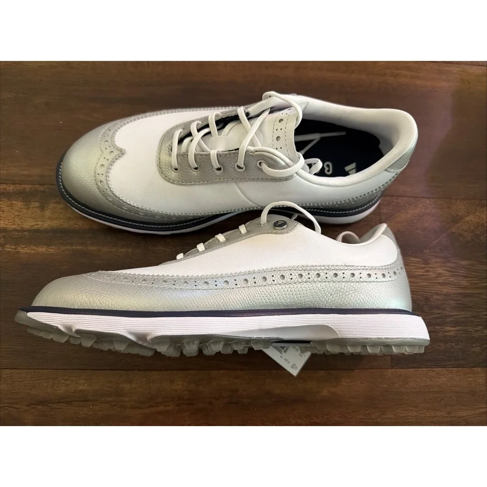 New Adidas Womens MC Zoysia Spikeless Golf Shoes Size 6.5 White Navy Silver